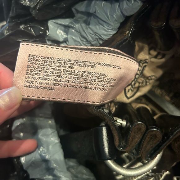 Vintage Juicy Couture Shoulder Bag Baby Fluffy with Juicy Embroidery - Picture 14 of 15